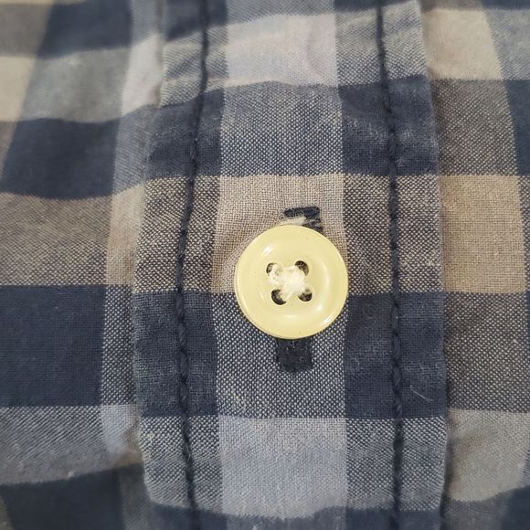 FOSSIL Men's Plaid Button Down Shirt Blue Gray - Picture 7 of 11